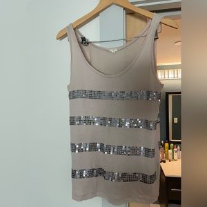 Cute sequined J-Crew cotton tank - M